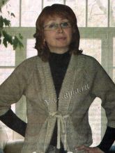 Кардиган спицамина завязках