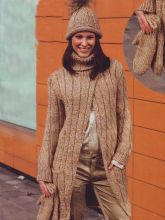 Кардиган, шапочка и варежки