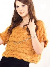 Кофточка с широкими короткими рукавами