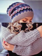 Комплект спицами: шраг, шапка и гамаши