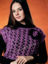 Короткая ажурная безрукавка, фото