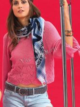 Короткий пуловер с завязками на рукавах, фото