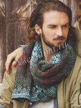 Красивый шарф с жаккардами, фото