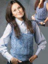 Меланжевый топ из хлопка