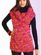 Меланжевое мини-платье без рукавов