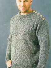 Меланжевый мужской пуловер, фото