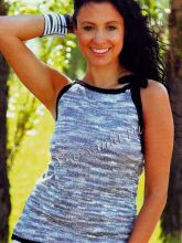 Меланжевый топ с американской проймой