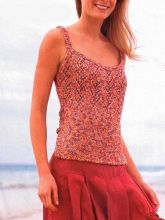 Меланжевый топ с боковыми шнуровками