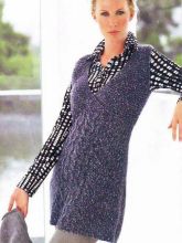 Мини-платье спицами