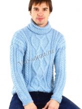 Мужской свитер с рельефным узором