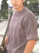 Мужской джемпер спицами