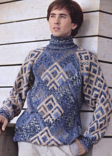 Мужской свитер из отдельных элементов, фото
