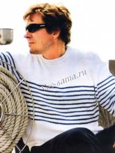 Мужской пуловер в полоску