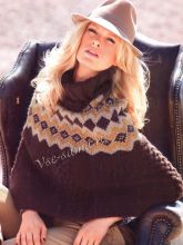 Накидка с жаккардовой кокеткой