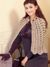 Накидка с косами и длинные перчатки, фото