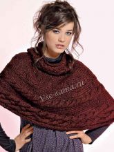 Накидка с косами спицами