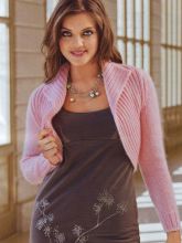 Нежно-розовое болеро