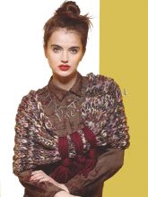 Объемная накидка спицами, фото