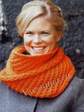 Оранжевый шарф-труба