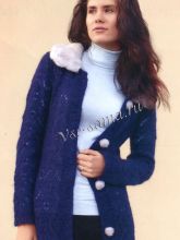 Пальто с меховым воротником