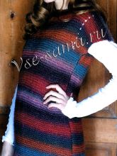 Пестрая туника спицами