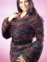 Пестрое платье из мохера