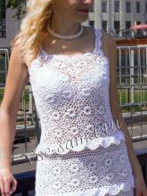 Платье крючком из круговых мотивов