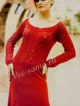 Платье спицами - Трепетная роза