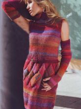 Платье, воротник и митенки