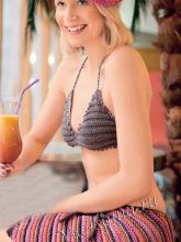 Пляжный ансамбль спицами