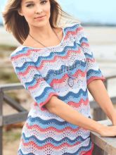 Полосатая туника с волнистым узором