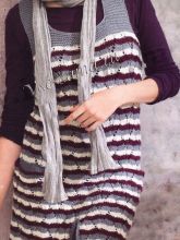 Полосатое платье спицами