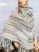 Пончо с косами