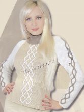 Пуловер белого и кремового цвета