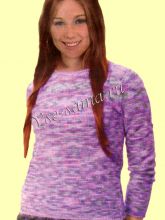 Пуловер из пряжи секционного крашения