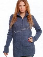 Мохеровый жакет на молнии, фото