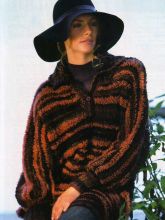 Пуловер-пончо