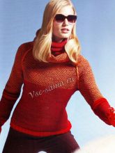 Пуловер реглан и воротник-хомут