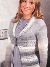 Пуловер с короткими рукавами и жакет серого цвета