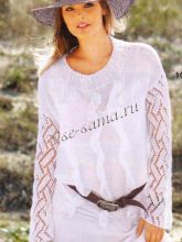 Пуловер с воланами