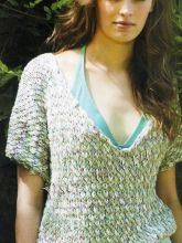 Пуловер спицами из меланжевой пряжи, фото