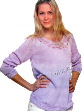 Пуловер спицами