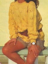 Пуловер с бейкой из «кос»