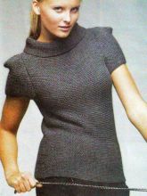 Пуловер с коротким рукавом