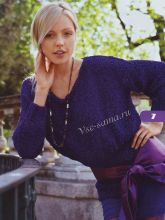 Пуловер с высокой планкой