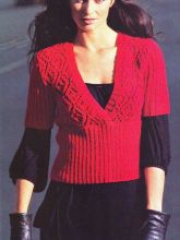 Пуловер с высокой планкой