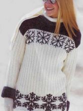 Пуловер с жаккардовыми полосами