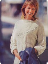 Пуловер цвета экрю