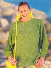 Пуловер цвета киви
