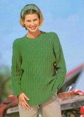 Пуловер цвета луговой травы